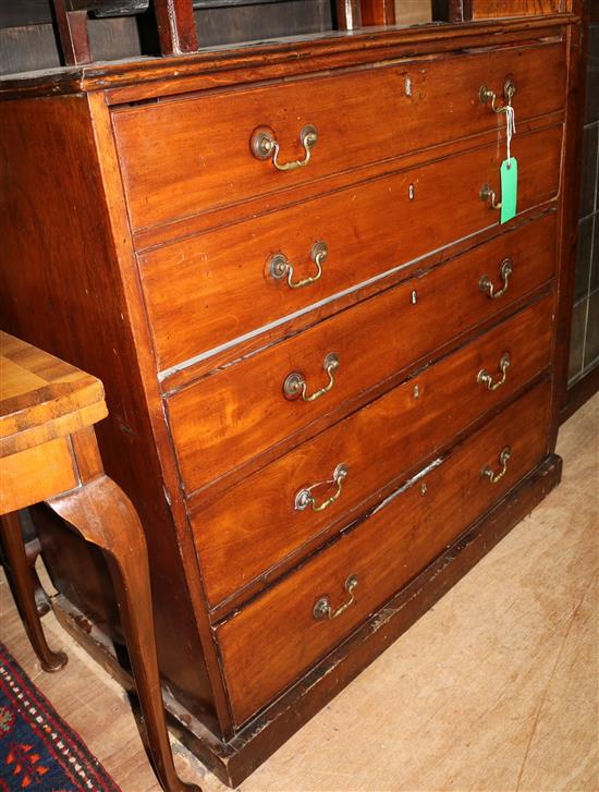 Georgian mahogany chest secretaire(-)